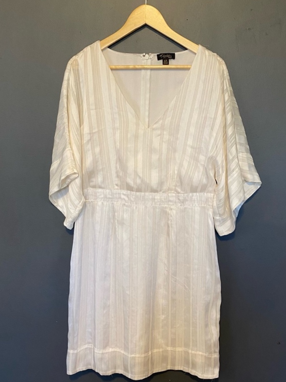 Thalia Sodi Cream Gold/White Striped Dress